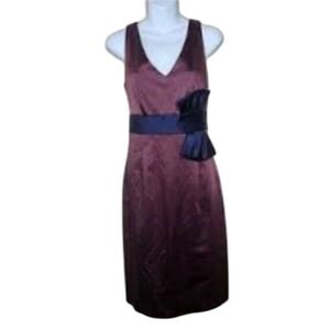 Kay Unger New York Cocktail Dress Party Evening Sleeveless Bow‎ Silk Lining 10